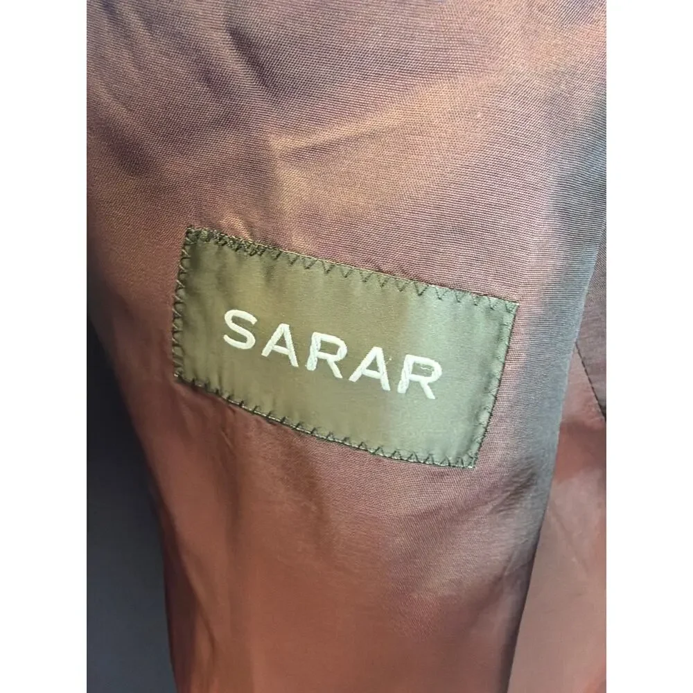 Sarar Mens 52R Blazer Jacket Loro Piana Superfine Wool Black 3 Button Italy